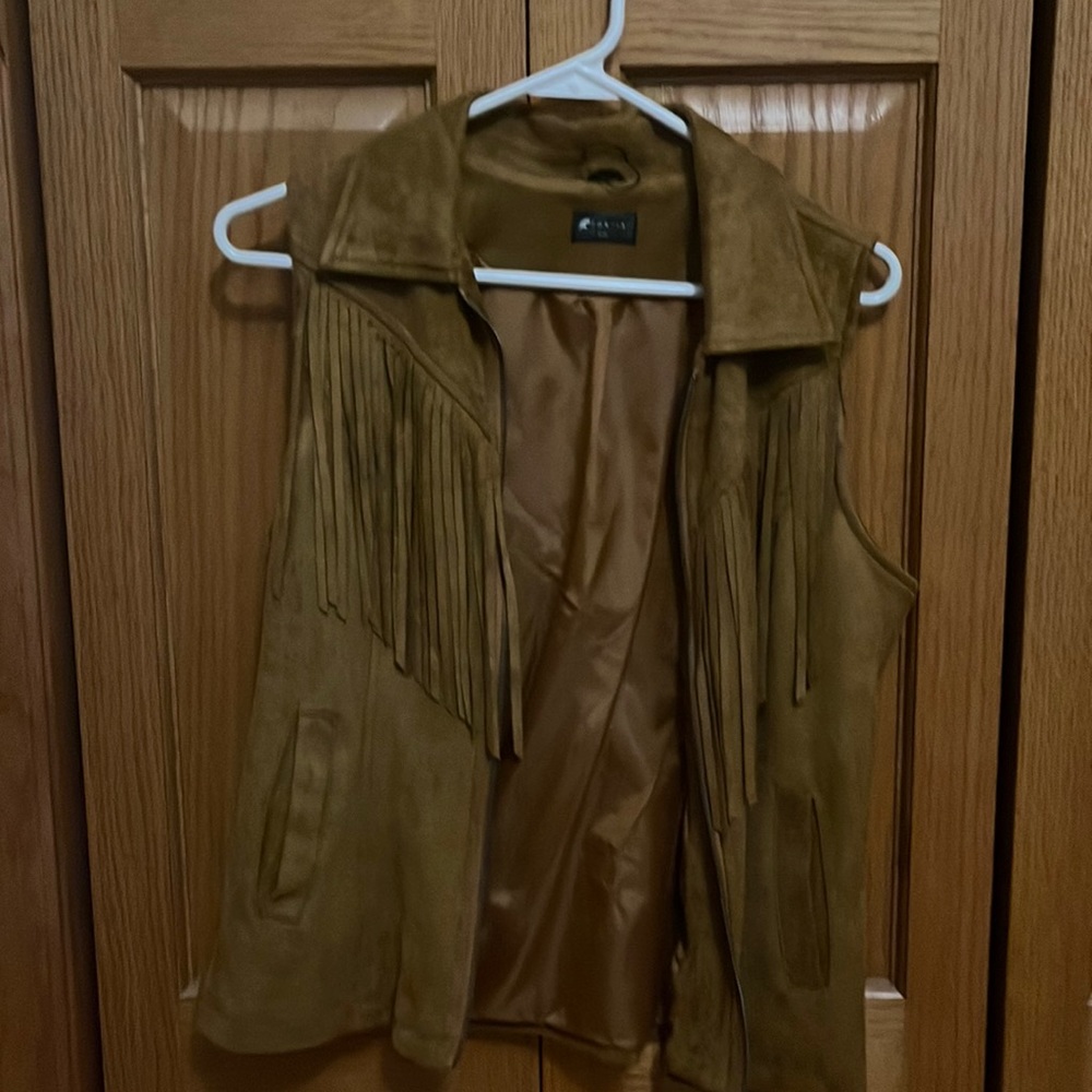 Brown Fringe Vest